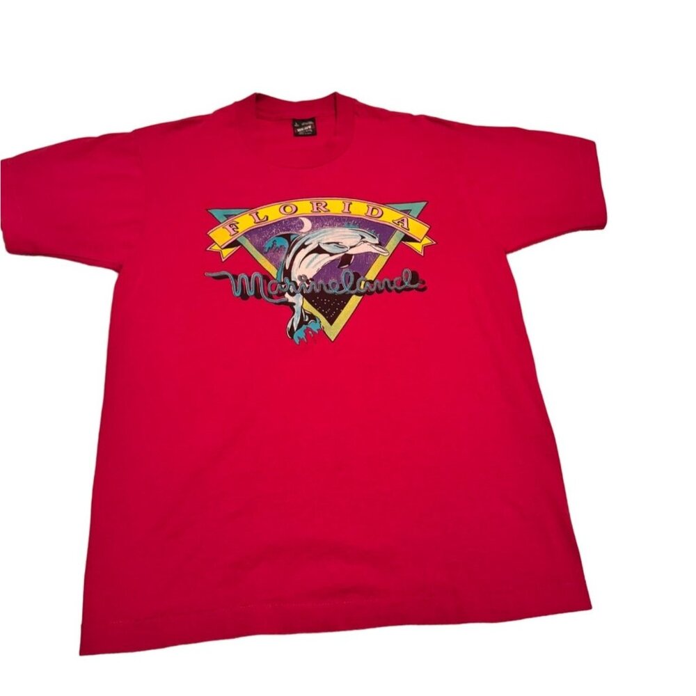 Vintage Florida Marineland T-Shirt Best Fruit Of The Loom 50/50 Cotton Polyester